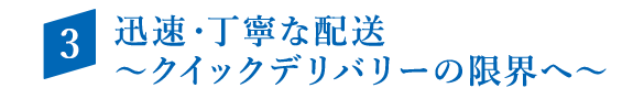 画像：3.迅速・丁寧な配送